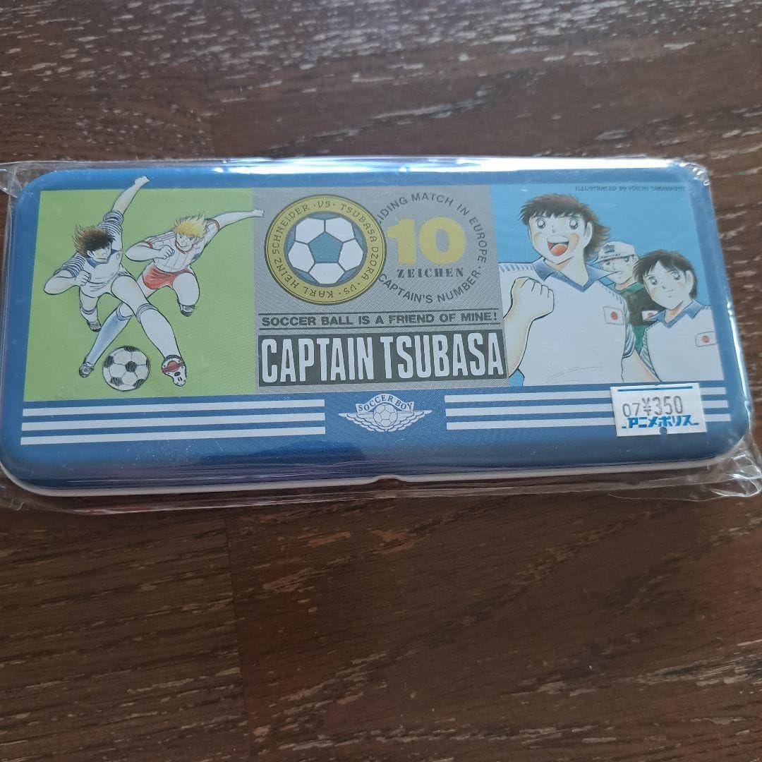 キャプテン翼 筆箱 缶ペンケース 当時物 未使用品] キャプテン翼 缶ペンケース 筆箱/ 当時物/レトロ