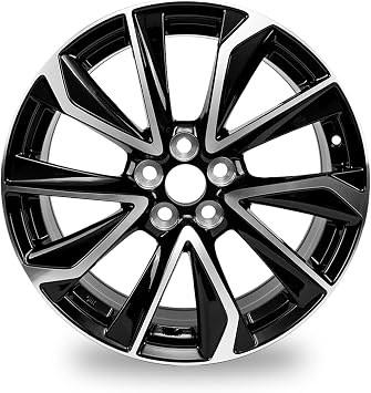 New 17 inch Wheel rim for Toyota corolla 2019 2020 2021 2022 machined black OEM Rims 17x7.5 in wheels set of 1
