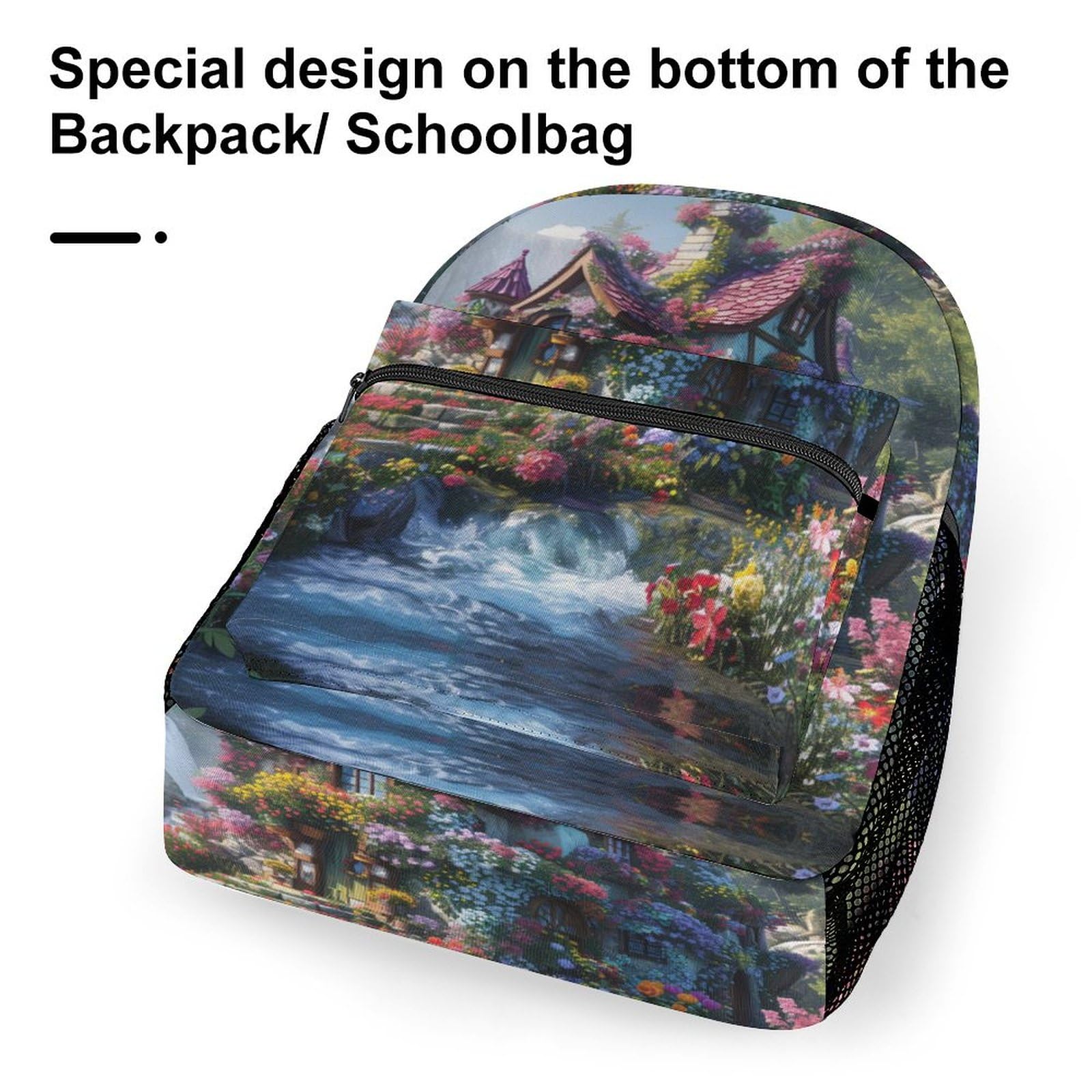 Cabaña de montaña Mochila Niña hermoso paisaje Morrals Calidad Y Resistencia Mochila Colegio Mochila Infantil De Gran Capacidad Para Niñas Y Niños One Size