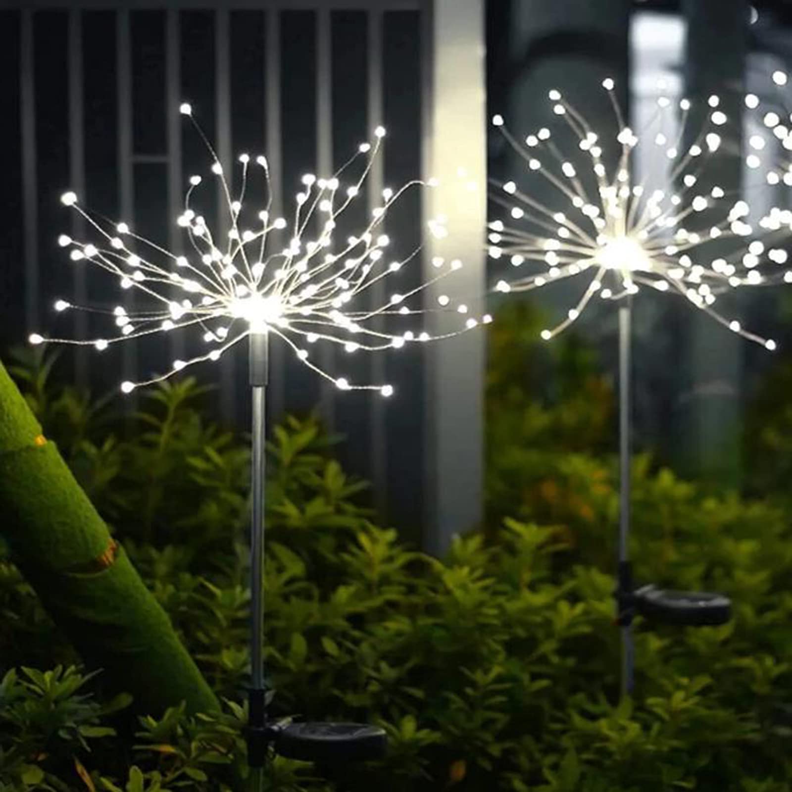 POTIVE 200 Luces LED Solares Impermeables Para Exteriores, Cuerda De Luces Solares De 66 Pies, Color Azul Con 8 Modos, Cuerda De Luces Azules Para Exteriores Para Decoración De Valla De