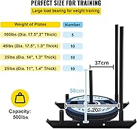 Vista 3 de VEVOR Weight Training Pull Sled, Fitness Strength Speed Training Sled, Steel Power Sled Workout Equipment for Athletic Exercise and Speed Improvement