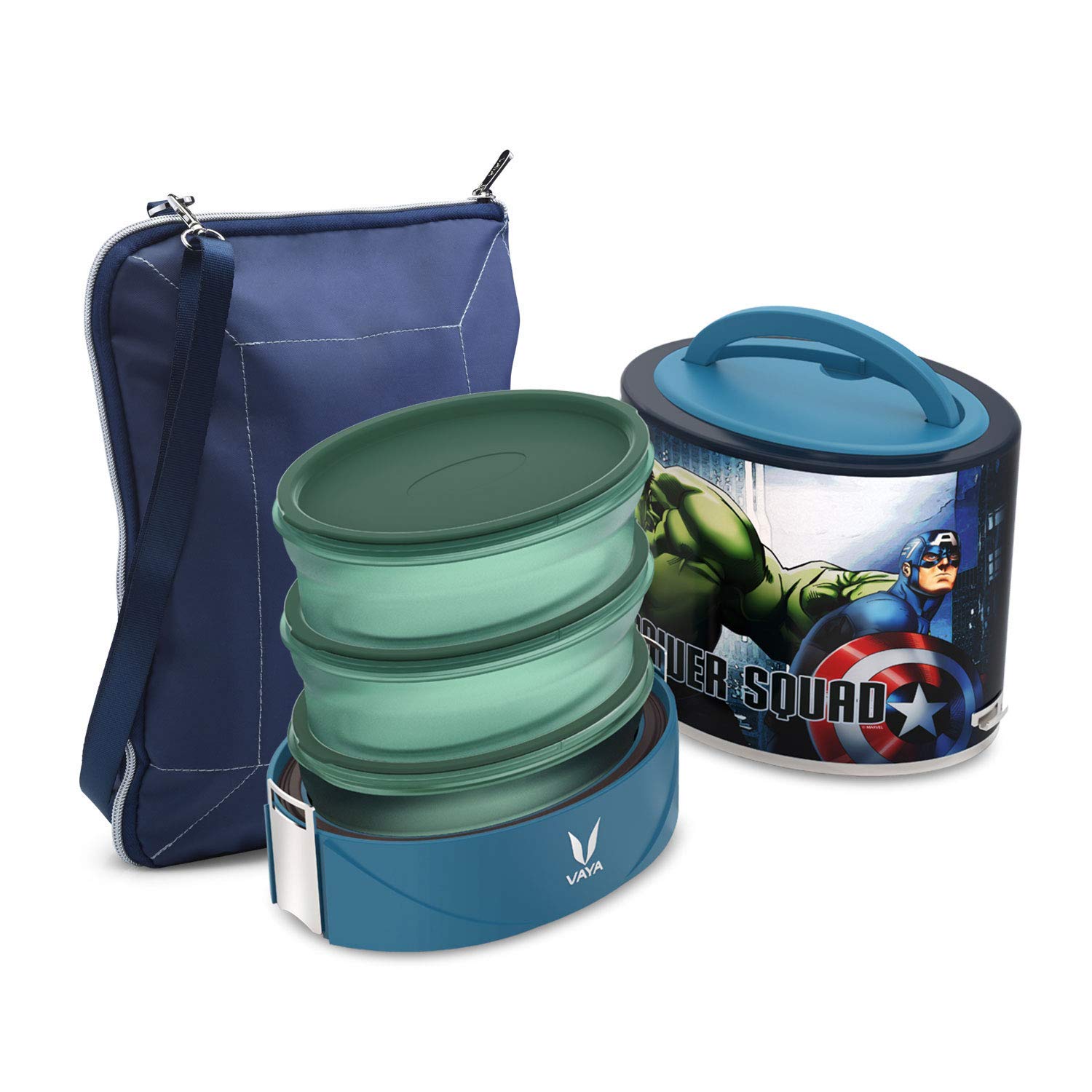 Buy Vaya Tyffyn Flex 1000 ml SS Insulated Office Tiffin Box with