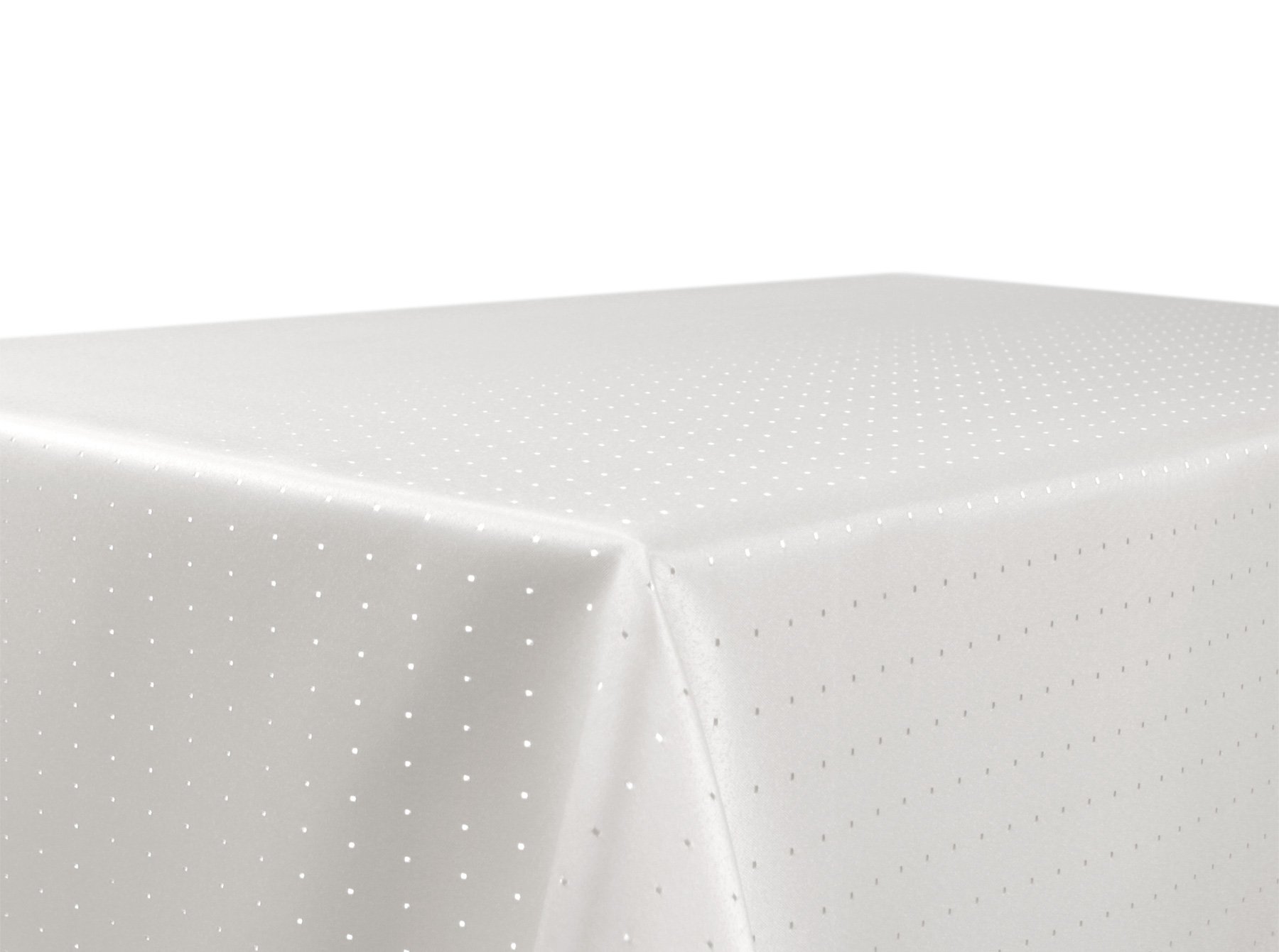BEAUTEX Damast Tischdecke Punkte eckig 130x300 Champagner bügelfrei edel | fleckenabweisend, Lotuseffekt, formstabil, strapazierfähig, eleganter Glanz, hochwertige Tischwäsche für Alltag & Anlass