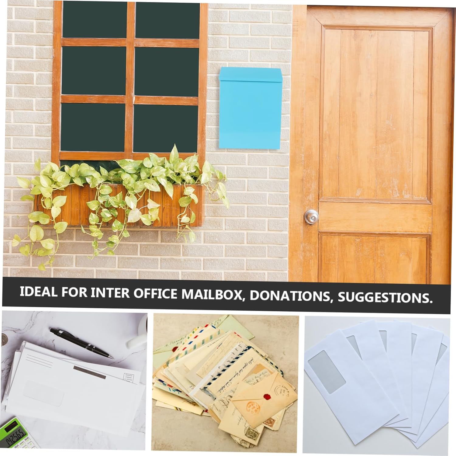 COHEALI Household Letter Box Letter Suggestion Case Iron Mailbox Post Mailbox Capacity