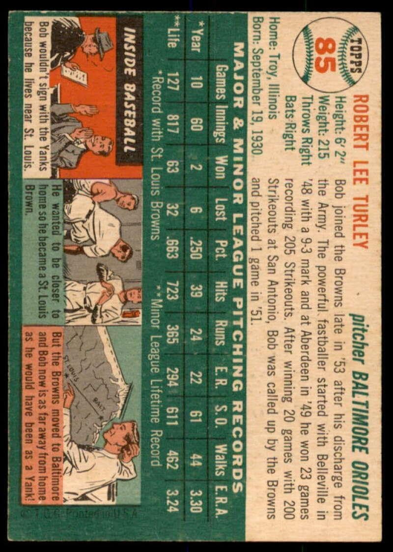 Bob Turley Rookie Card 1954 Topps #85 - Baseball Slabbed Rookie Cards