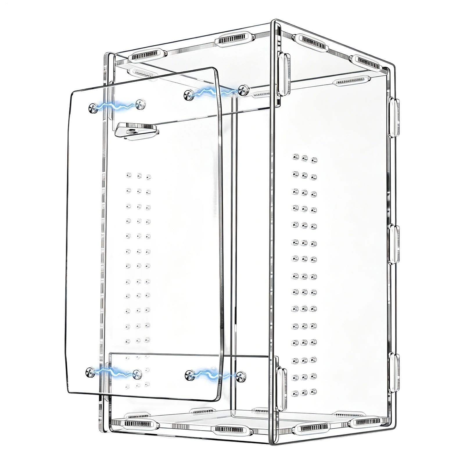 Petit enclos transparent pour reptiles polyvalent pour araignée, gecko et tarentule