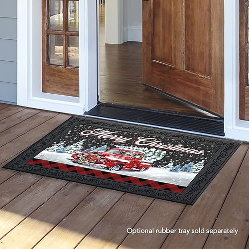 Miniatura 2 de Briarwood Lane Felpudo de pastilla Merry Christmas para interiores y exteriores, 30 x 18 pulgadas