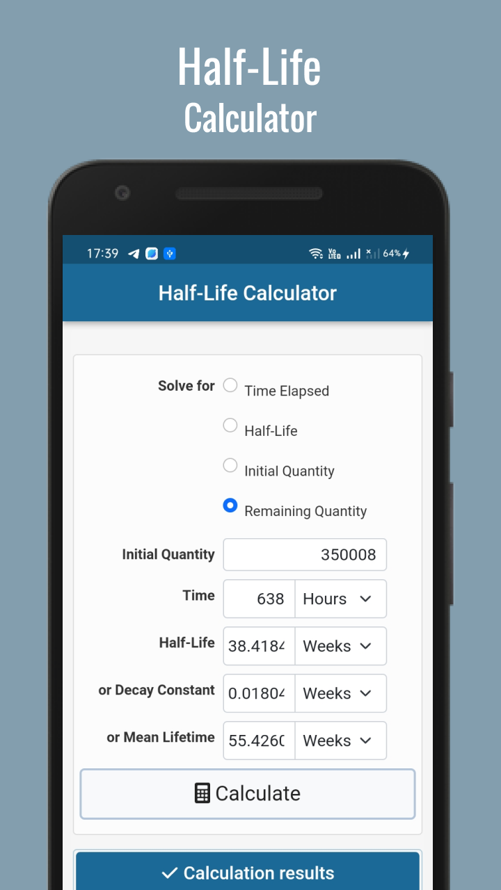 Half Life CalculatorAmazon.inAppstore for Android