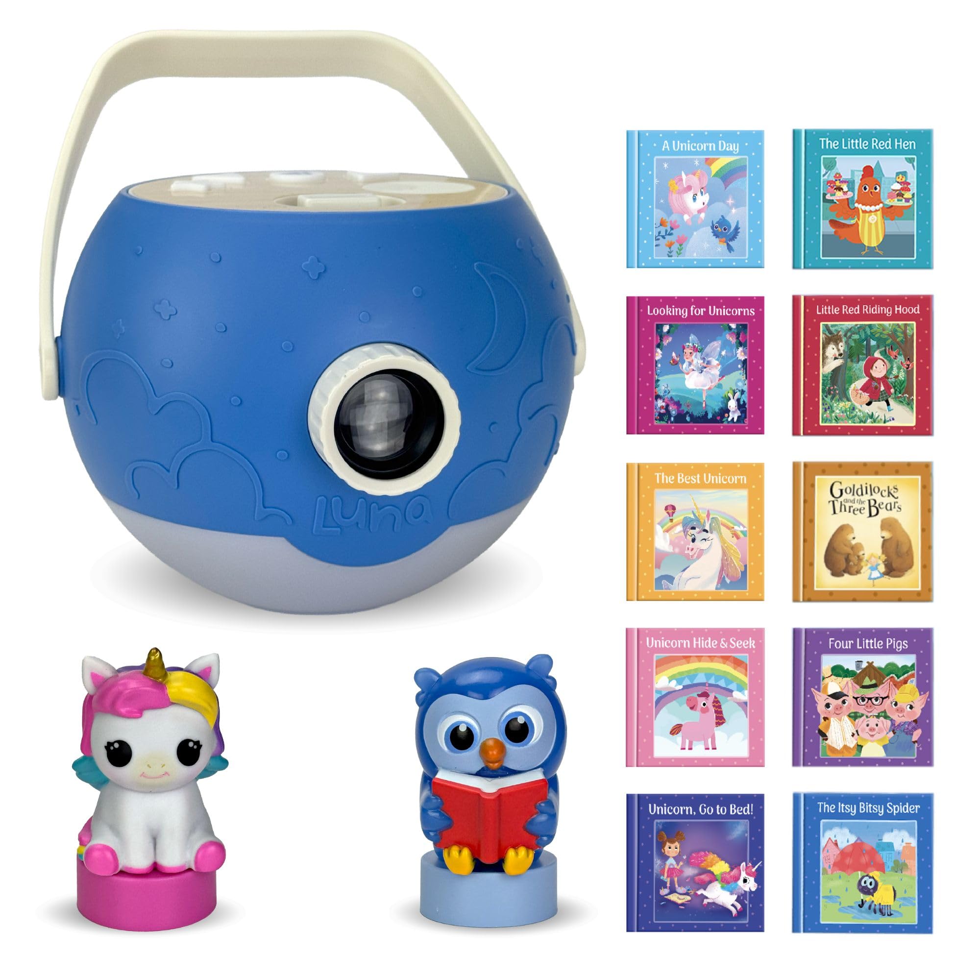 Kids Book Projector - 5 Unicorn &amp; 5 Fairytale Stories, 10 Songs, Ages 3+