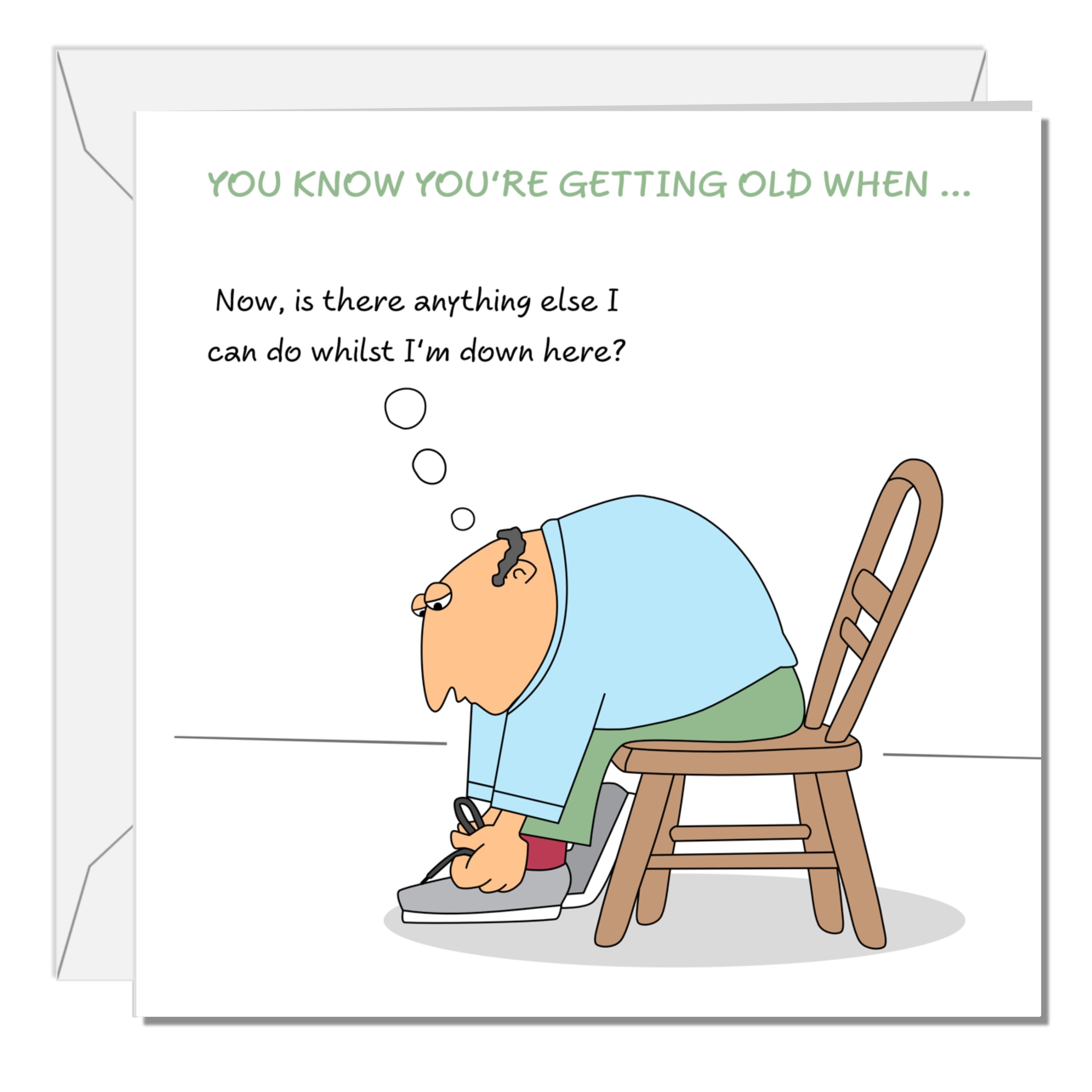 SWIZZOO Funny Birthday Card for Male 50th 60th 70th Husband Father Dad Uncle Brother Son Man Friend Old Aged Age Humorous Fun Creaky Grey