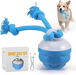 Gxpjycfob Interactive Dog Toys for Boredom - Chase Buddy Dog Toy, Automatic Moving Dogs Ball with Jumping & Self-Playing, Rechargeable Pet Toy for Small Dogs (Type-C Charging)