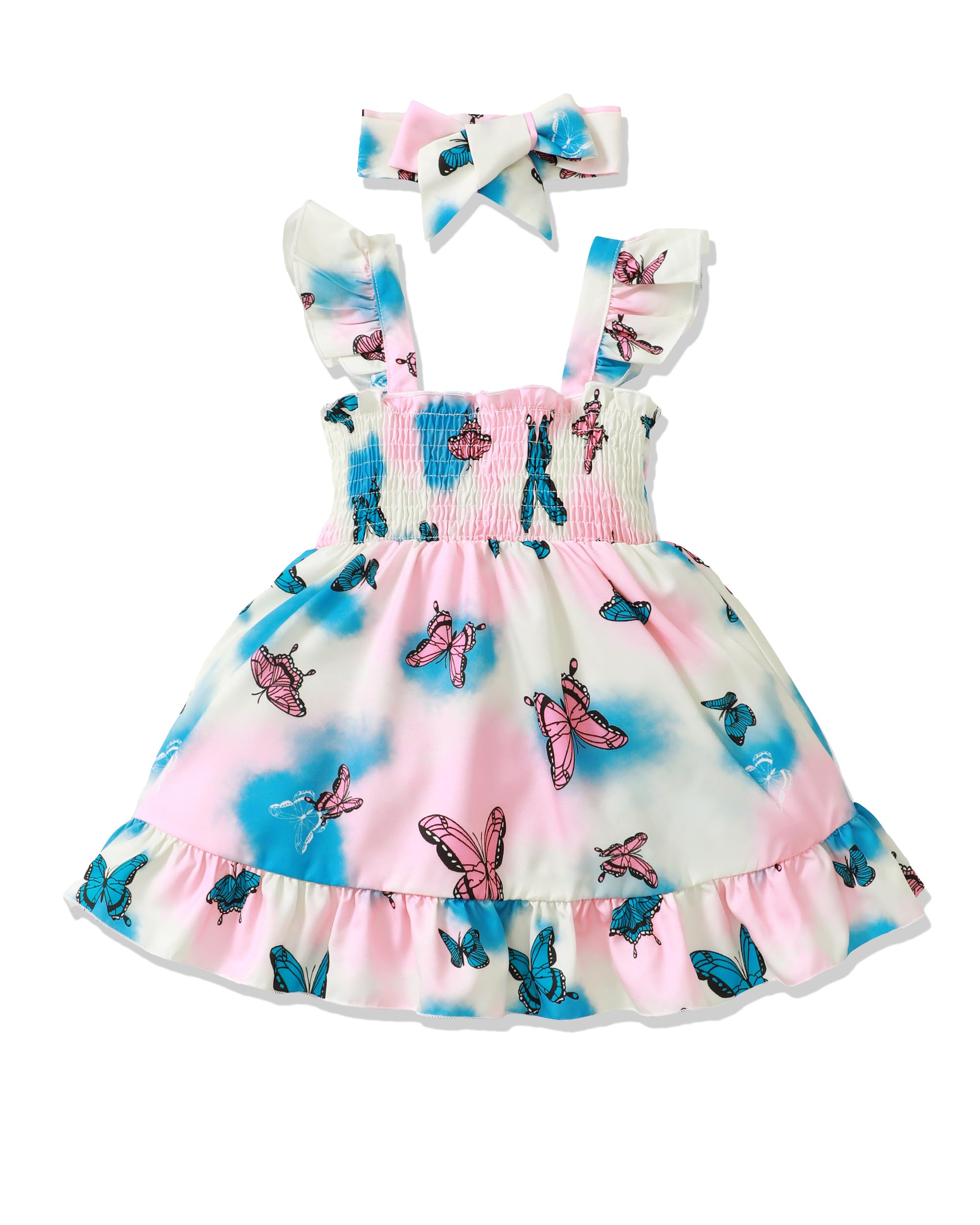 Toddler Baby Girl Dress Clothes Summer Dresses Outfits Little Girls Sleeveless Beach Sundress for Kids 12M-6T