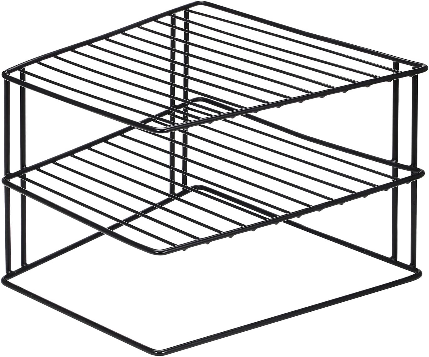 Greenfields 3 Tier Corner Kitchen Plate Rack, Tidy Cupboard Shelf