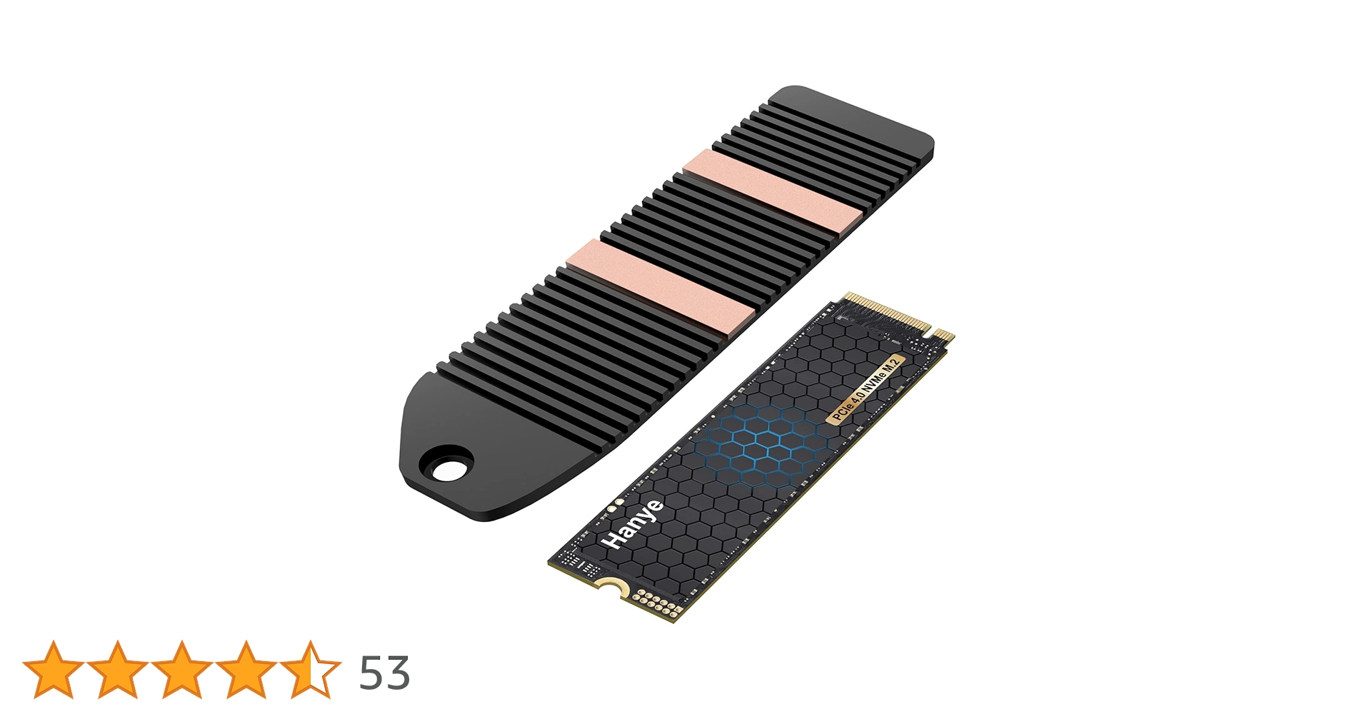 Amazon | Hanye 内蔵 SSD 2TB PCIe Gen4x4 M.2 NVMe 2280 ヒートシンク