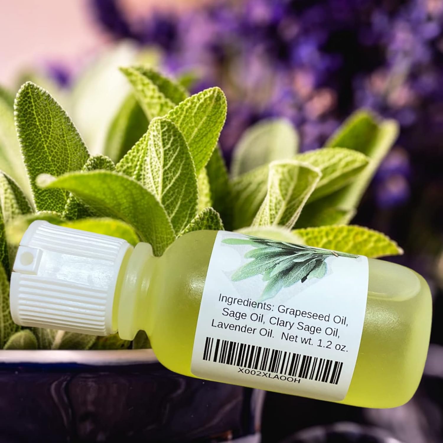 Urban ReLeaf Sage Smudging Oil 1.2 oz with Lavender! Cleansing Energy, Clear Anoint Bless Protection. Smokeless Alternative. Massage, 100% Natural Vegan, Made in USA (Pack of 2)