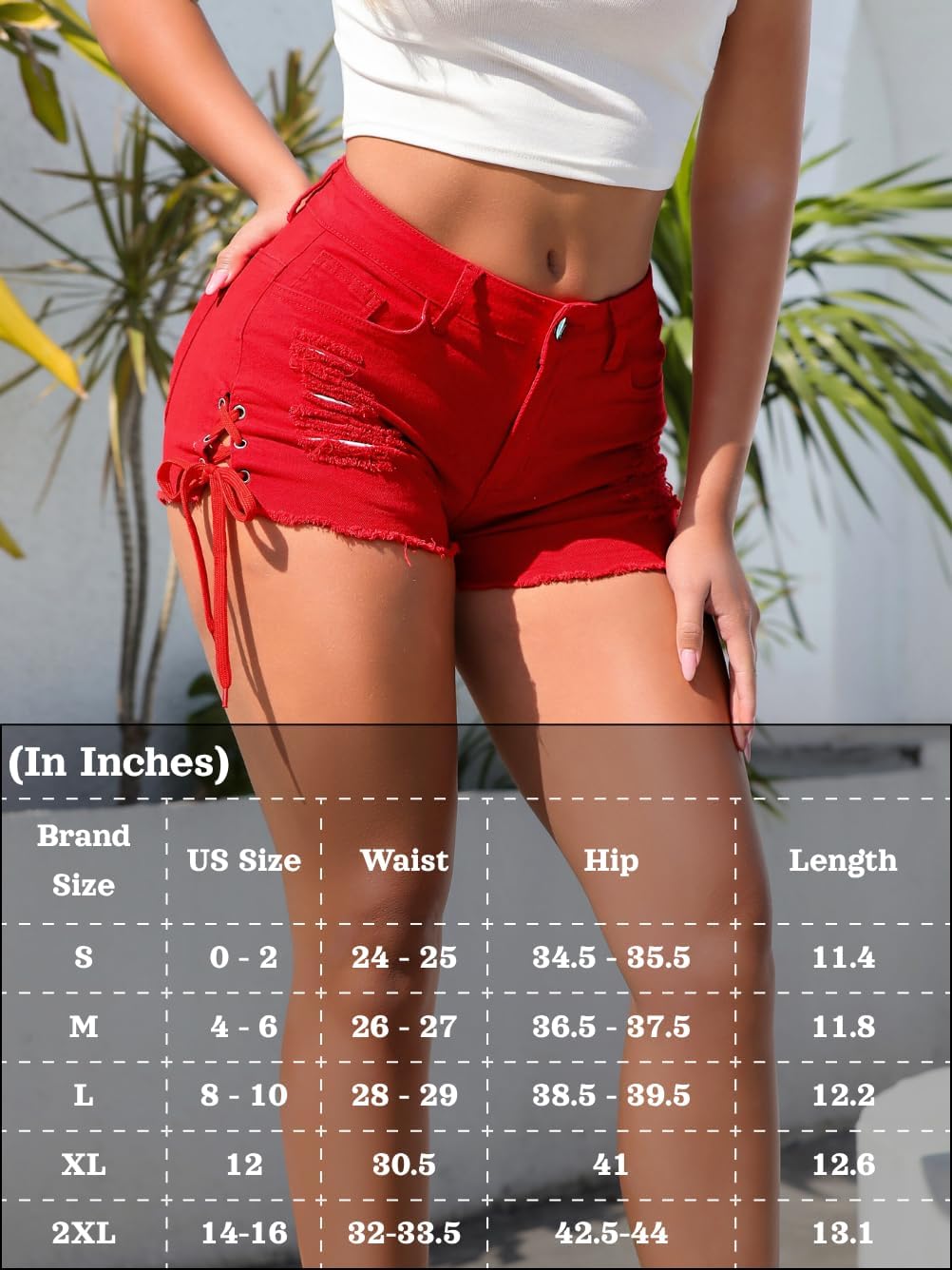 Kaei&Shi Womens Distressed Jean Shorts,Low Rise Denim Shorts Jorts with Pockets,Sexy Freaknik Outfit - Image 5