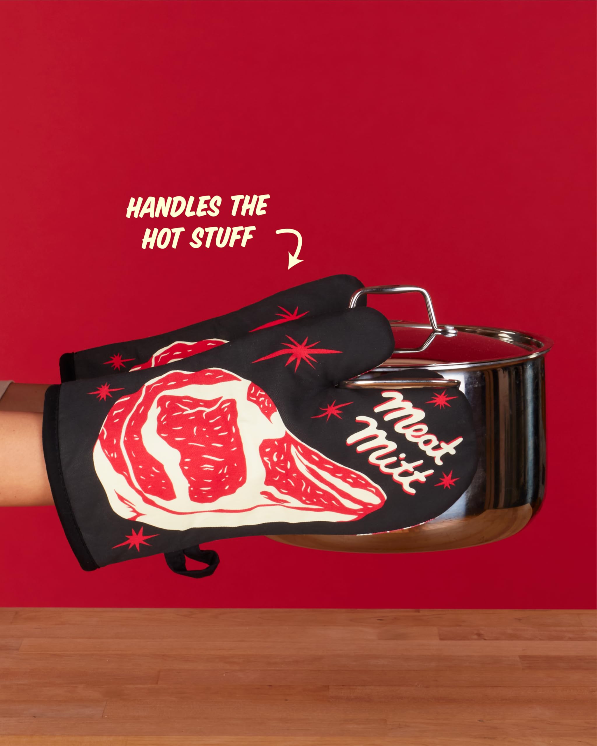 Blue Q Oven Mitts - Cute Kitchen Accessories & Kitchen Gifts - Meat Mitt view 5