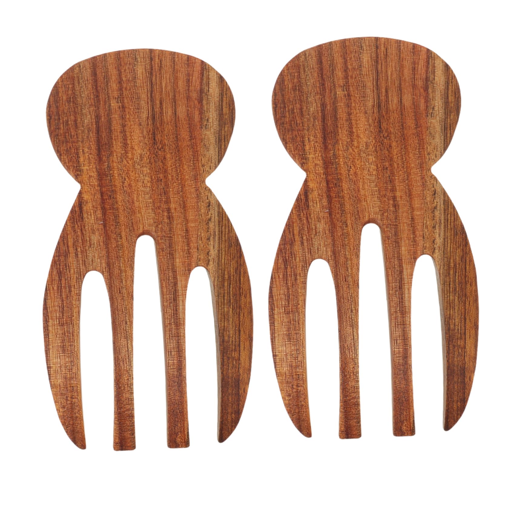 Mains à salade en bois acacia légères pour servir sans abîmer les plats