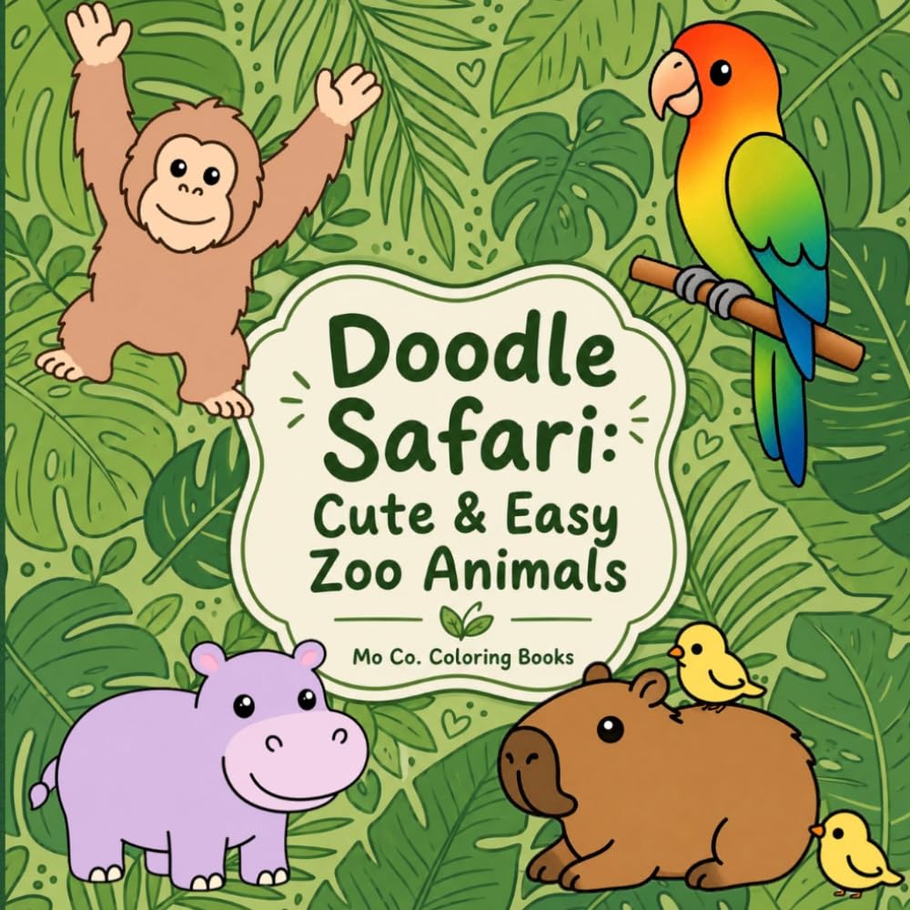 Doodle Safari: Cute & Easy Zoo Animals