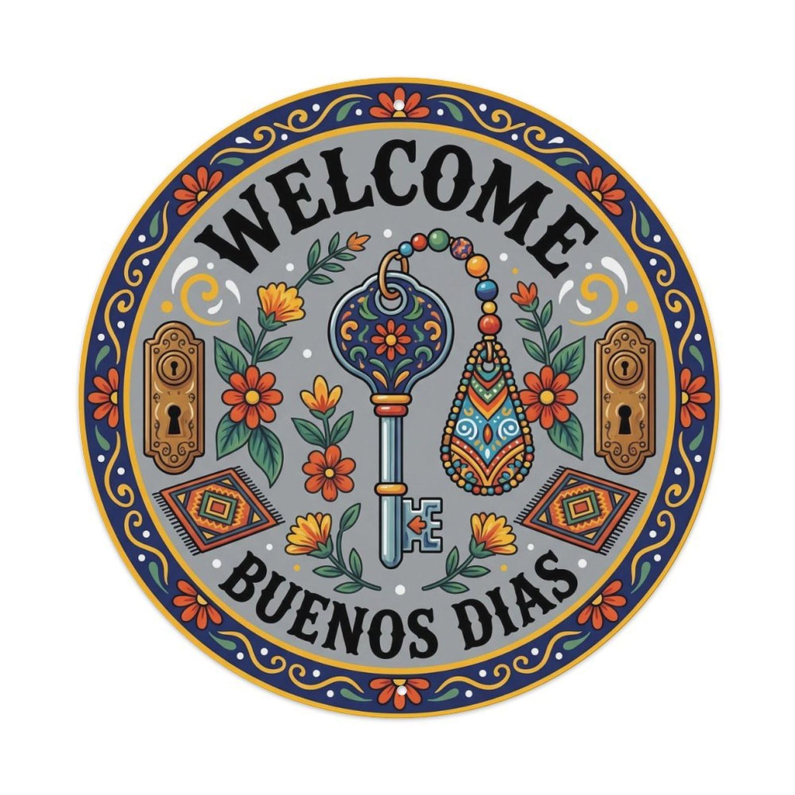 Vintage Welcome Rental Property Metal Tin Sign Plaque