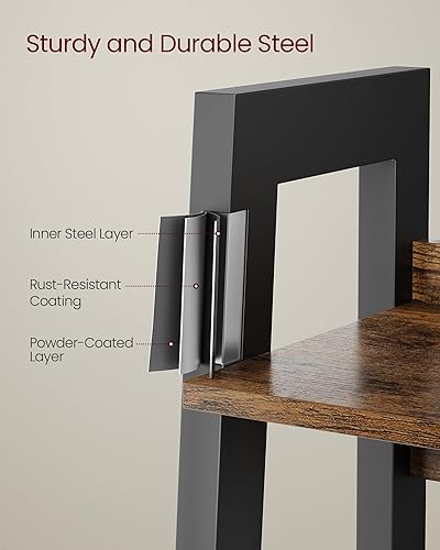 Miniatura 23 de VASAGLE Estantería estrecha de 5 niveles, 11.8 x 23.6 x 66.9 pulgadas, estante de escalera para oficina en casa, sala de estar, dormitorio, cocina,