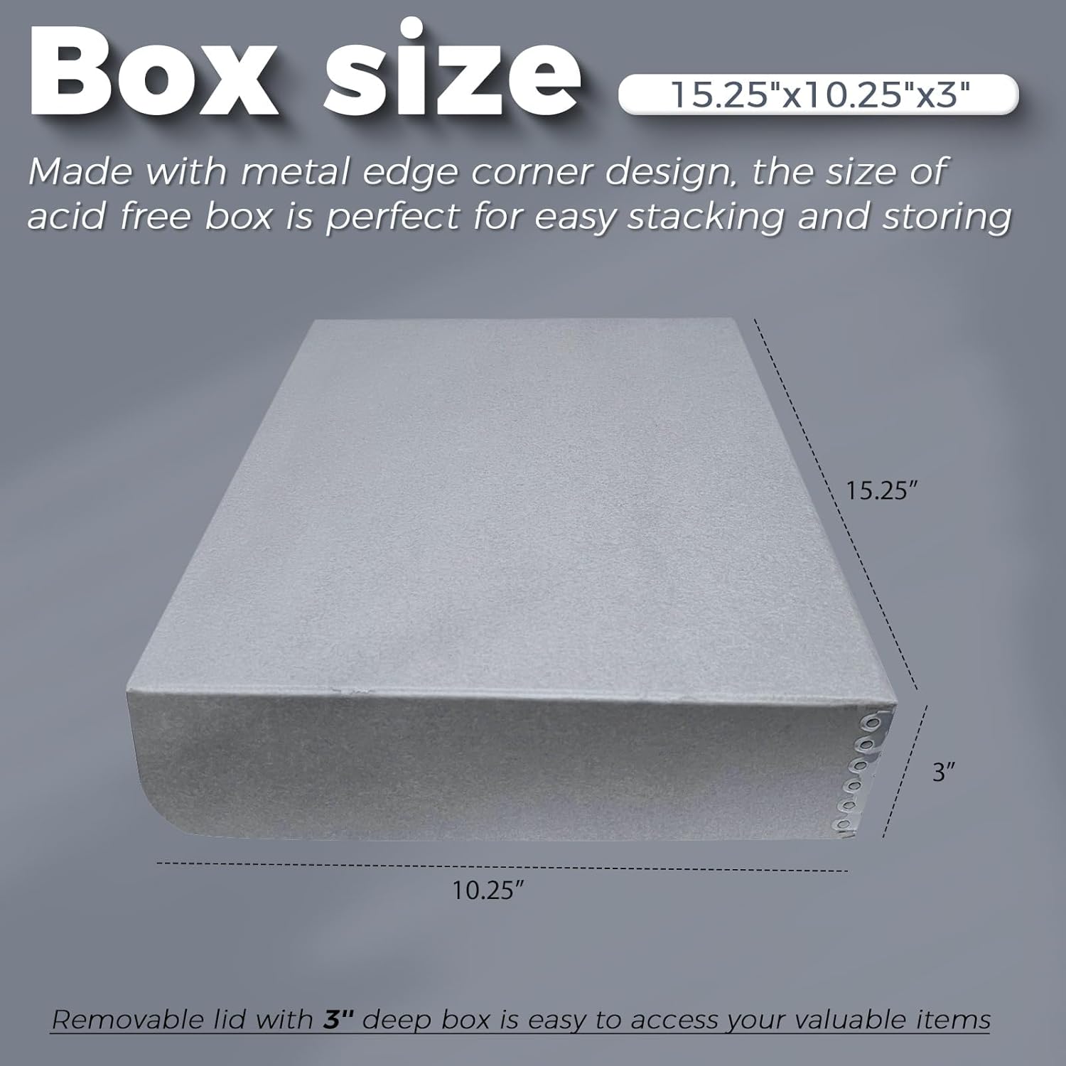 Lineco, 10x15 Clamshell Archival Folio Storage Box, 3" Deep, Acid-Free with Metal Edge Preservation Box. Preserves Picture Magazines Longevity, Organize Photos or Documents, Artwork, DIY, Pack of 2