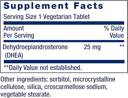 Miniatura 3 de Life Extension DHEA 25 mg - Para el equilibrio hormonal, el apoyo inmunológico, la salud sexual y el antienvejecimiento - Apoya la memoria y el