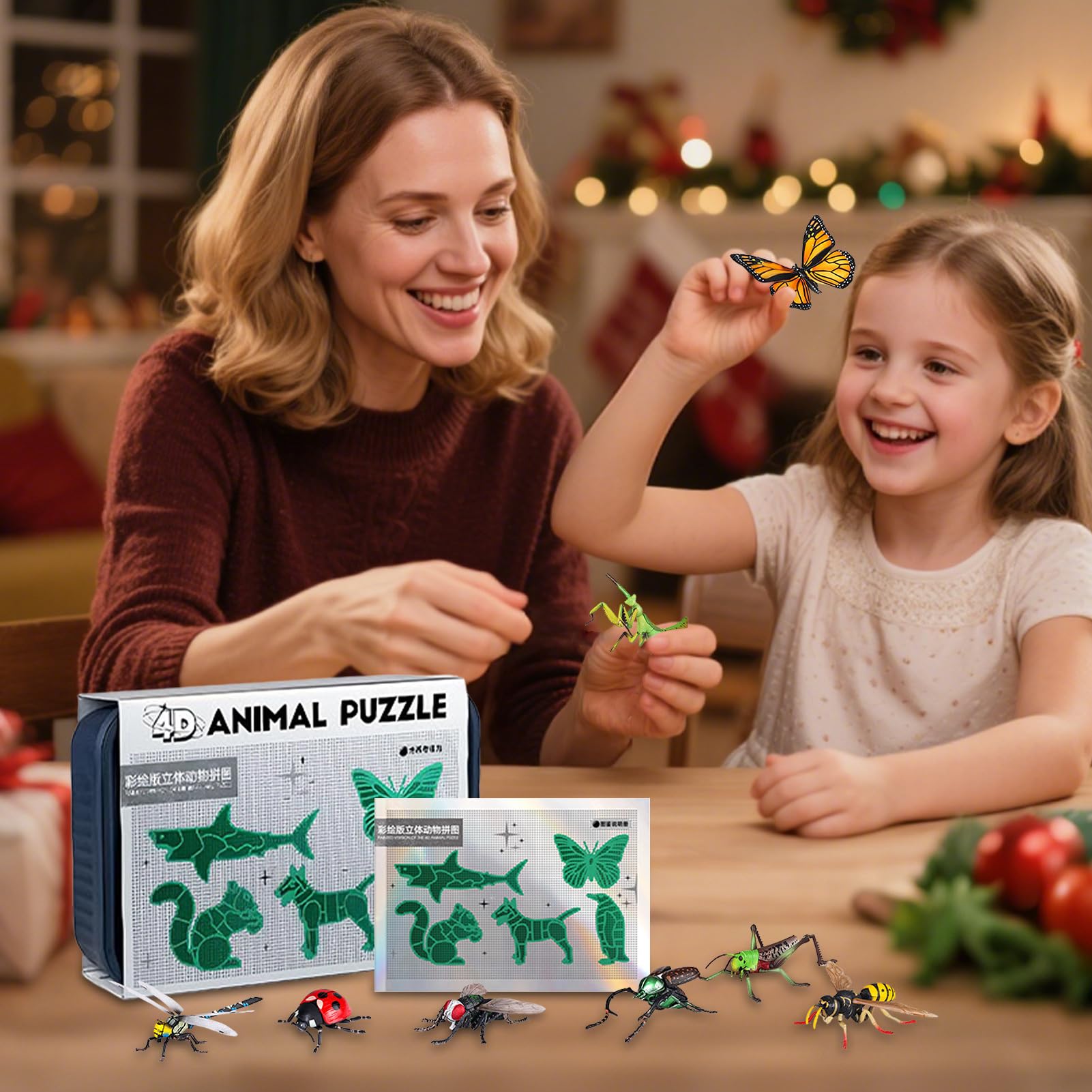 Bloques De Construcción De Animales 3D DIY Juego De Muñecas | Puzzle De Ensamblaje Modelo De Construcción Realista Para Aprendizaje Niños Niñas Cumpleaños Pascua Premios Preescolar