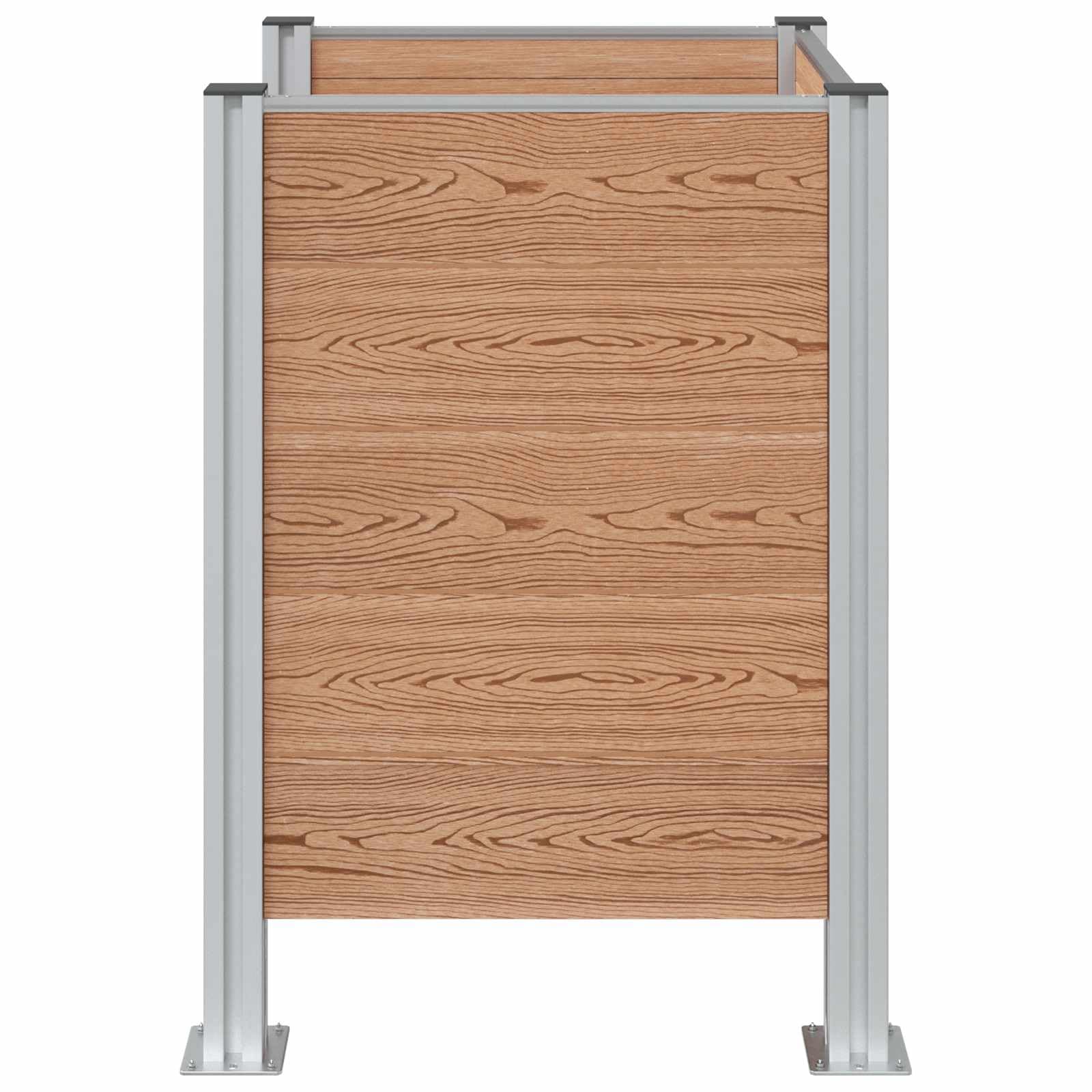 vidaXL Ogrodzenie na Kosz na Śmieci brązowy 85 x 85 x 115 cm