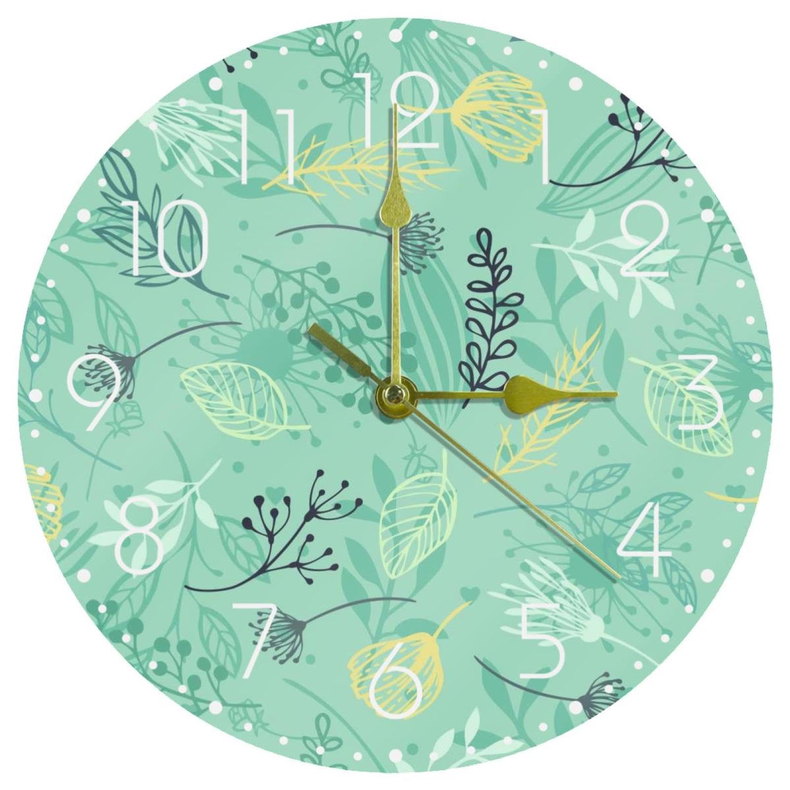 Horloge murale silencieuse pour chambre et cuisine chaleureuse