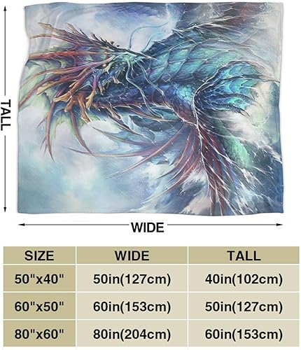 Miniatura 2 de WAZHIJIA Mighty Dragon - Manta de forro polar, mullidas y cálidas para ropa de cama de invierno, sofá y felpa para decoración de hogar, idea de