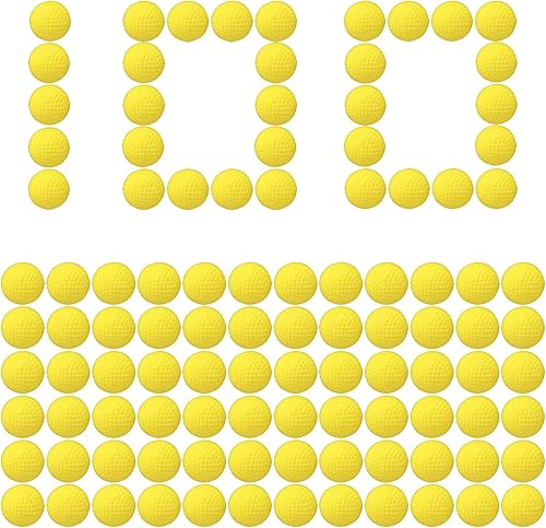 Miniatura 1 de 100 Rounds Refill Pack Balls Ammo Compatible with Nerf Rival Gun, Laoppoc Ammo Yellow Bulk Foam Bullets Ball Replacement Refill Pack for Blasters
