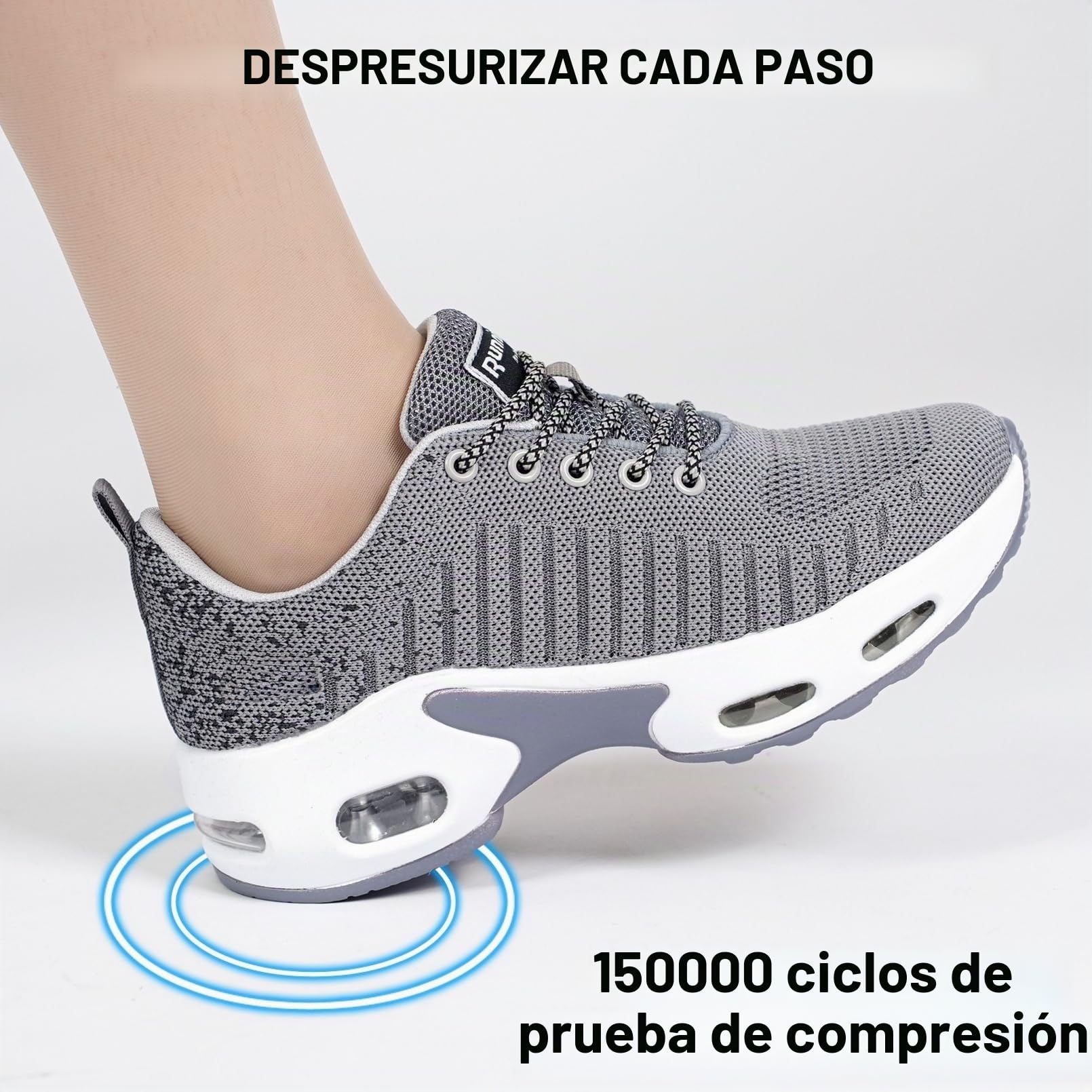 Myztra Mujer Zapatillas Running Amortiguación Elástica | Deportivas, Malla Rranspirable, Ligeras, Soporte Arco, Suela Resistente, Correr, Gimnasio, Casual