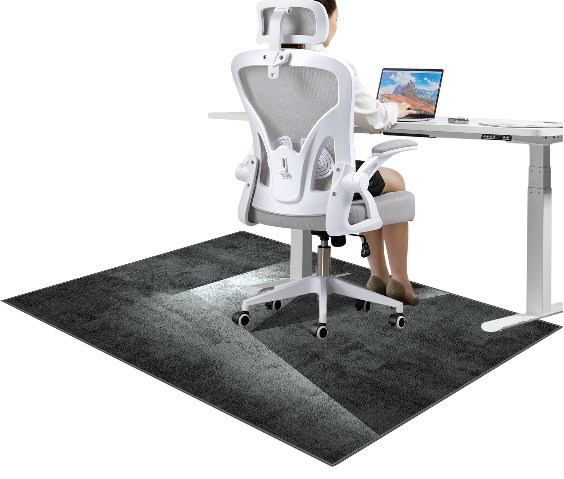 JaevKwzy Carpet Floor Protector For Office Chair Heavy Duty Office Chair Mats for Carpeted and Hardwood Floor, 120 x 180 cm Multi-Purpose Computer Desk Chair Mat Large, Non-slip Gaming Chair Mat