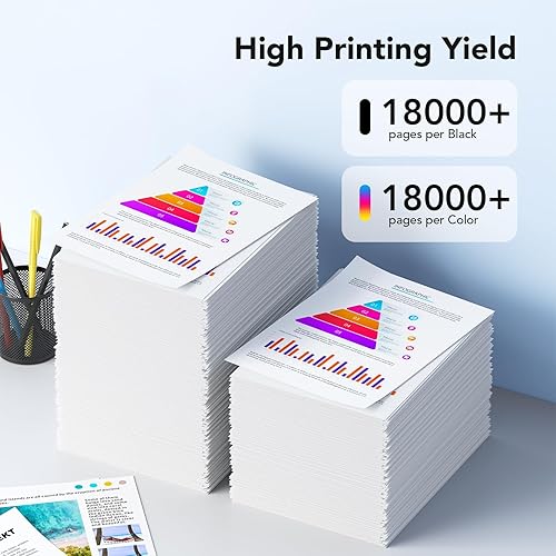 Vista 10 de TN227 TN223 - Paquete de 4 cartuchos de repuesto para tóner TN 227 TN-227 TN-223 funciona con impresora MFC-L3710CW MFC-L3750CDW MFC-L3770CDW TN227