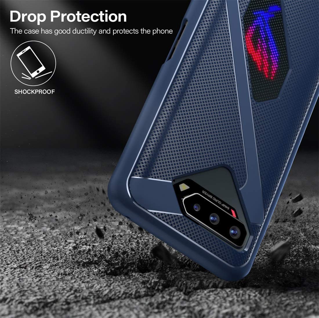 Xinkoe Case For Asus Rog Phone 5 Ultra Silm Cover Slim Fit Anti Scratch Shock Absorption Durable For Asus Rog Phone 5 Blue Buy Online At Best Price In Uae Amazon Ae