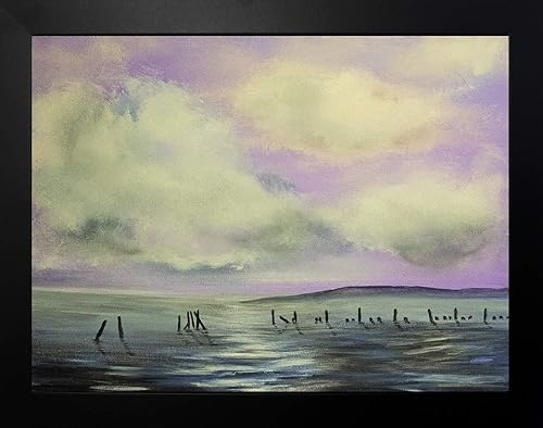 Buyartforless Framed Purple Sunset by Ed Capeau Art Painting Reproduction