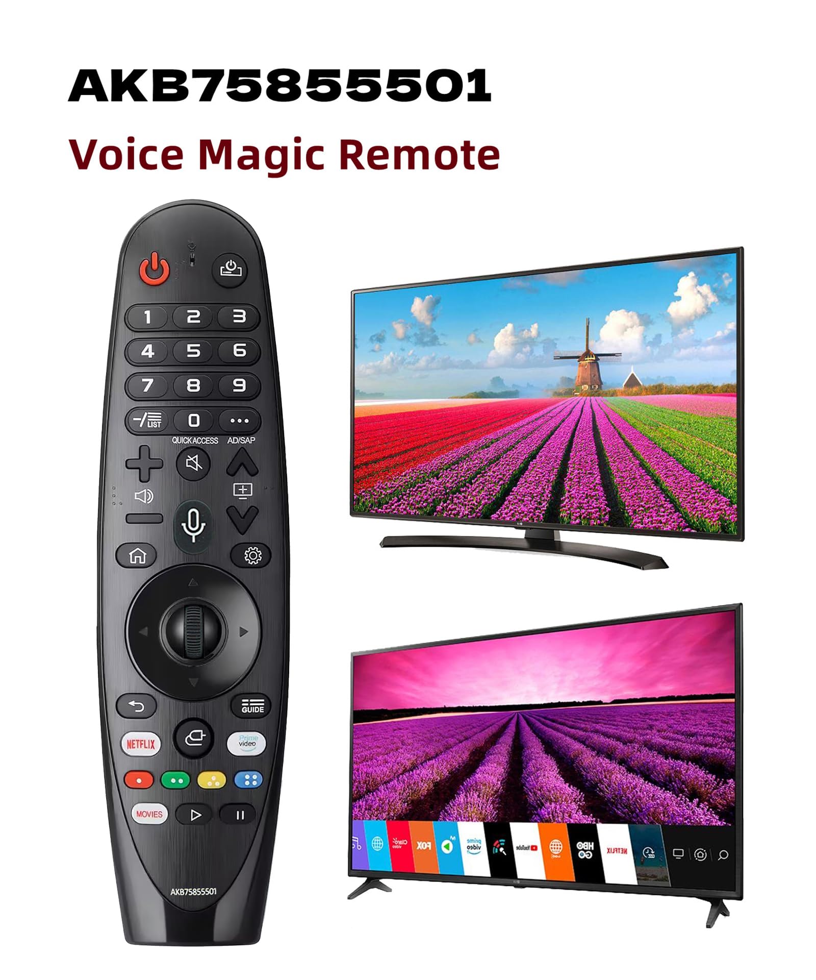 New Upgrade AKB75855501 Magic Remote Compatible with Lg Smart tv,fits for LG AN-MR20GA AN-MR19BA Smart TV Magic Remote Replacement,with Voice and Pointer Function