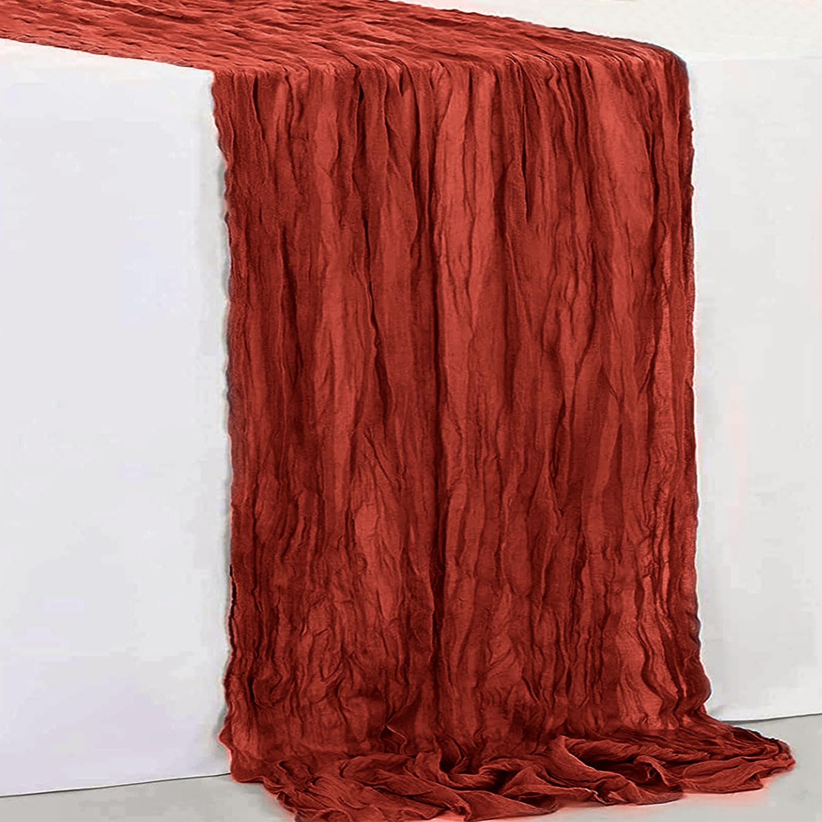 Confezione da 10 runner da tavola in garza rustica, 89 x 300 cm, 3 m, in garza rustica, per il Ringraziamento, runner da tavola per feste di nozze, decorazioni per addio al nubilato