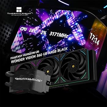 PC用ファン・クーラー Thermalright WONDER VISION 360 BLACK Wonder Vision 360 UB ARGB BLACK – Thermalright