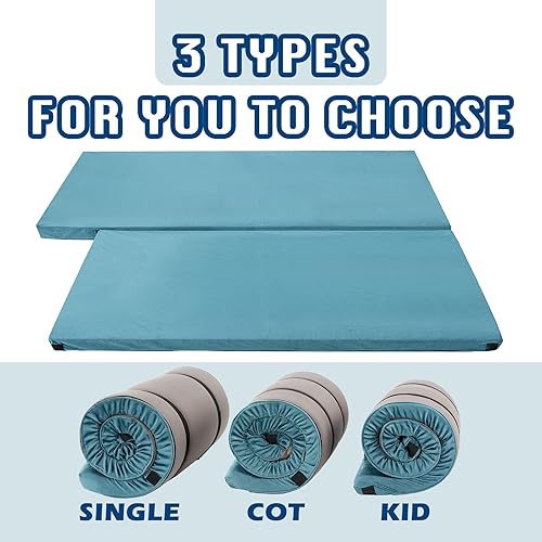 Miniatura 9 de Tienda de mochilero para 1 persona para acampar y colchón de espuma para acampar