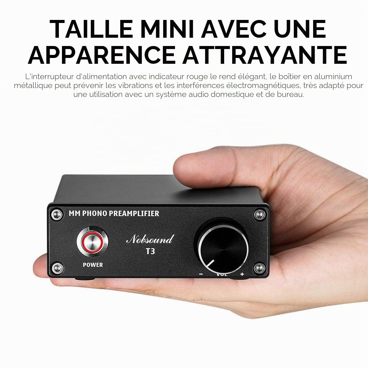 Nobsound Mini amplificateur phono HiFi MM RIAA préampli platine platine amplificateur
