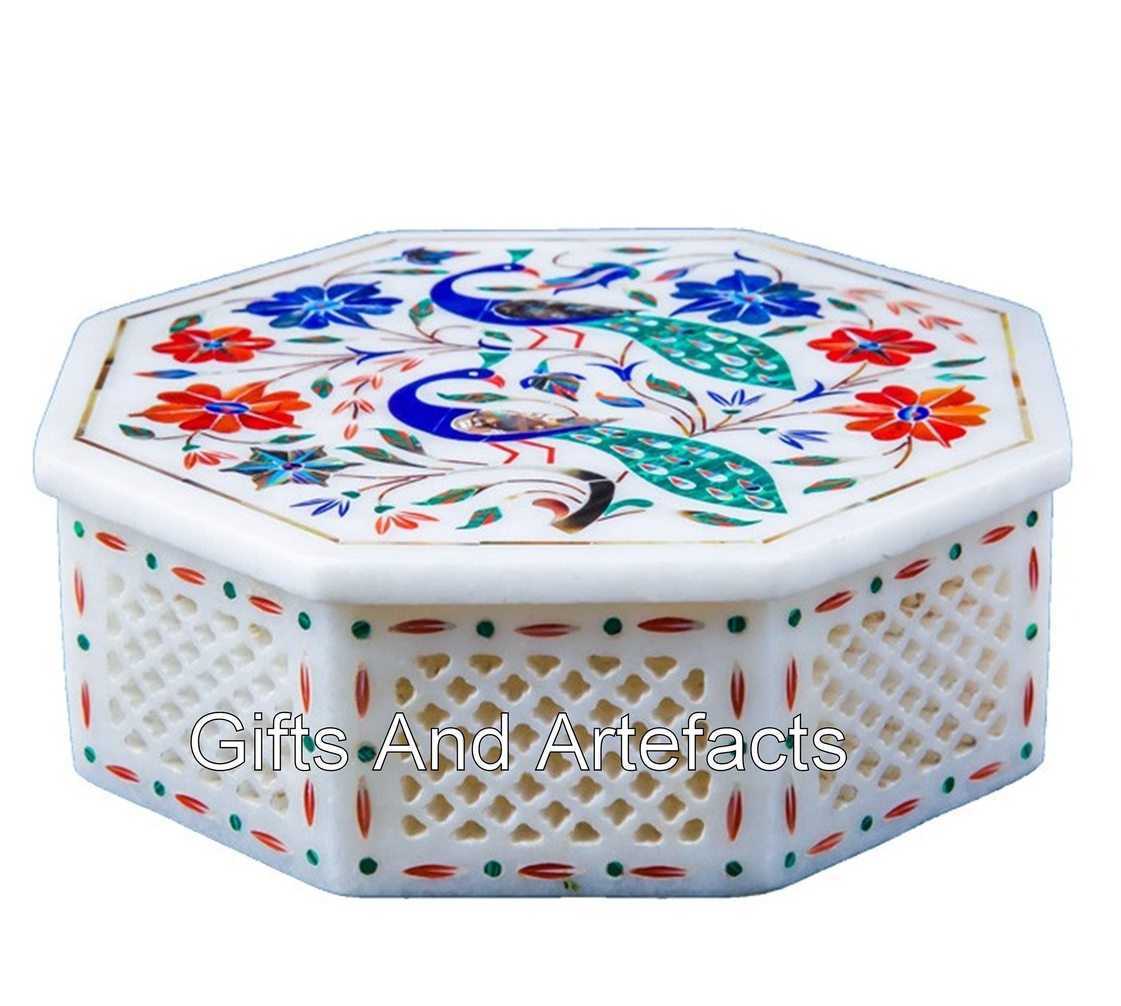 Boîte de rangement en marbre pour coiffeuse moderne et bijoux précieux