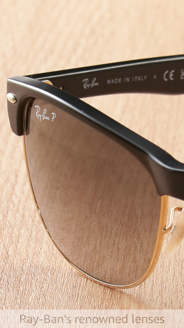 Ray-Ban RB4175 クラブマスター Ray-Ban RB4175 Clubmaster Oversized L (57 - 16) with Green lenses