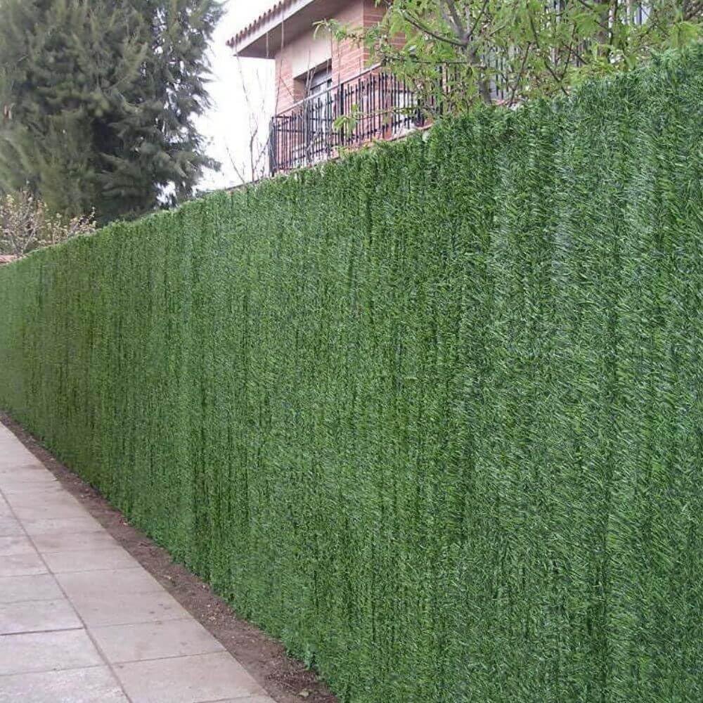 Mugar- seto artificial de jardín- cerramiento con 90% de ocultación. Valla para jardín decorativa. Tres medidas disponibles. (1,5x3m)