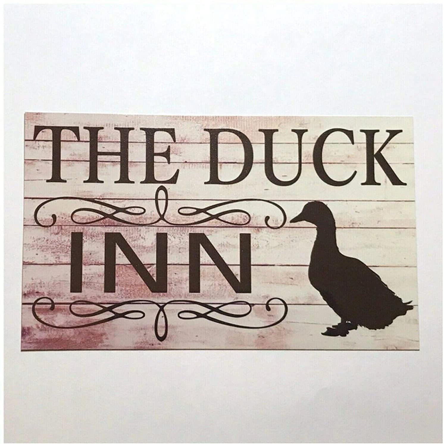 Retro The Duck Inn Farm Metal Tin Sign,Vintage Wall Decor Retro Art Sign Funny Decor for Home Bar Pub Cafe Farm Room Metal Poster 12x16 Inch
