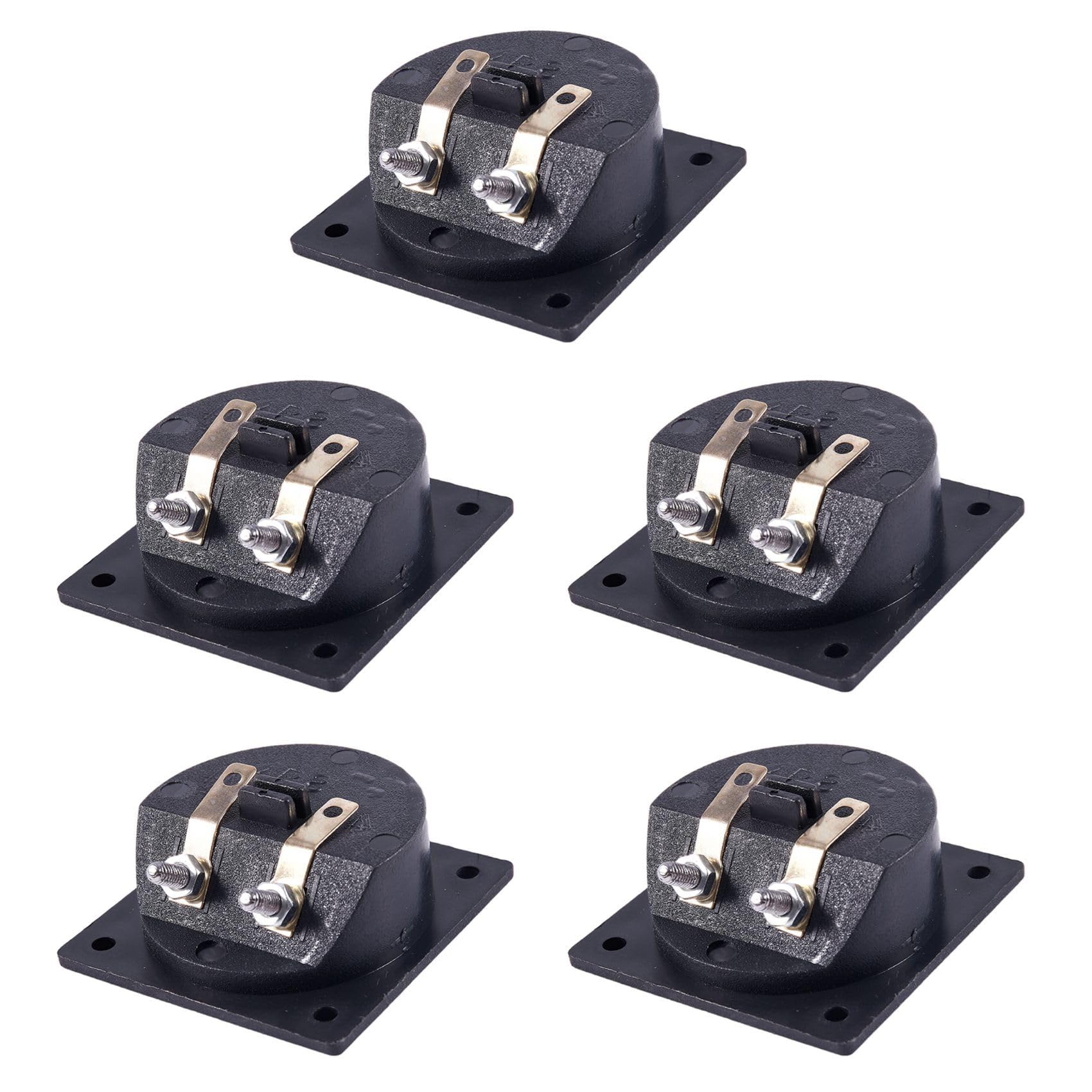 Jnchdghwa Black 5X Square Shape Double Binding Post Type Speaker Box Terminal Cup