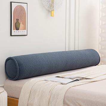 Konelia Body Pillows for Adults Neck roll Pillow for Sleeping Bolster Bed Pillow Decorative Cervical Long Pillow Cylinder Pillows for Knee Leg Neck Blue, 39.4"x7.9"