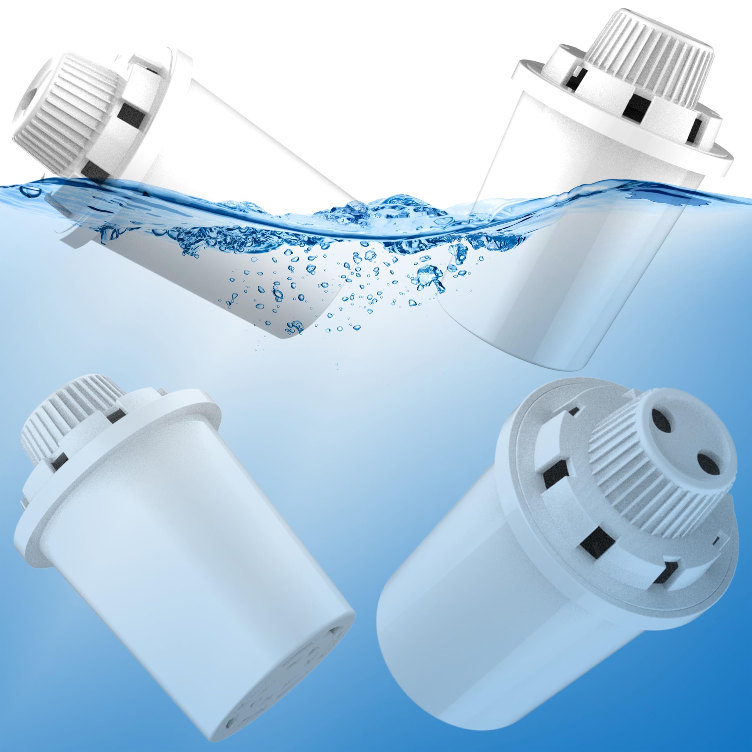 Lesotc 4-Pack Replacement Filters For Pet Water Fountain - High-Efficiency 7-Layer Filtration