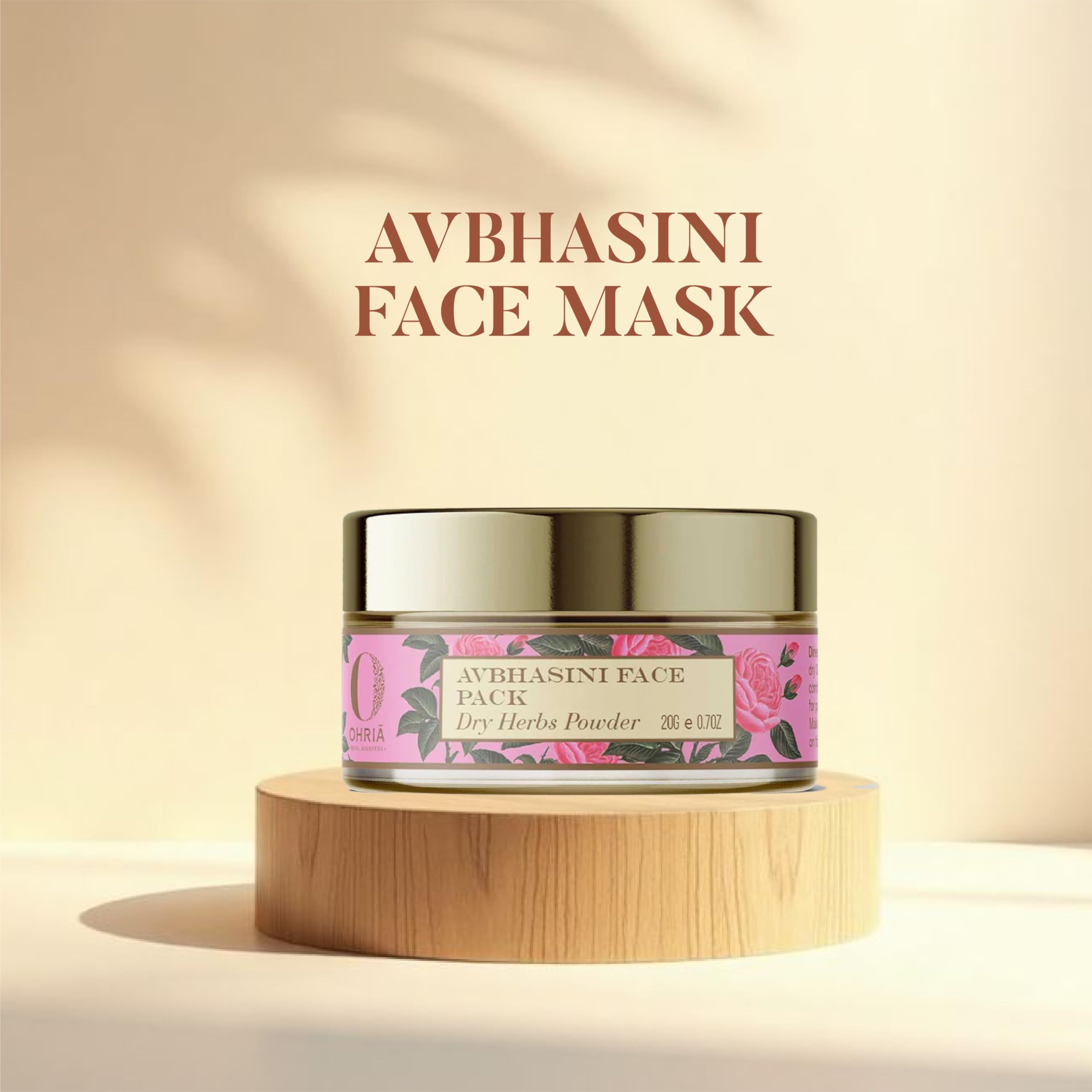 Ohria Ayurveda Avbhasini Face Pack | Dry Herb Powder| Blend of Almond, Sandalwood & Kesar for Radiance | For Dull, Dry & Combination Skin- 20g - Image 3 thumbnail